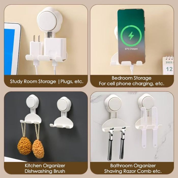 Multi-Purpose Suction Cup Holder for Bathroom and Kitchen