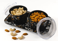 2 Pcs Containers with Lid & Serving Tray