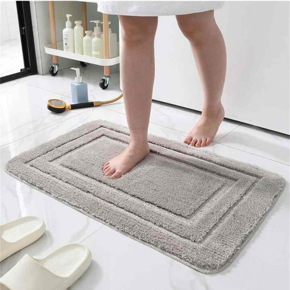 Bathroom Rugs 50X80cm, Non-Slip Doormats Extra Soft and Absorbent Microfiber Bath Mat for Home Floor