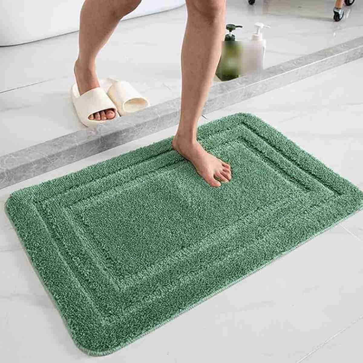 Bathroom Rugs 50X80cm, Non-Slip Doormats Extra Soft and Absorbent Microfiber Bath Mat for Home Floor