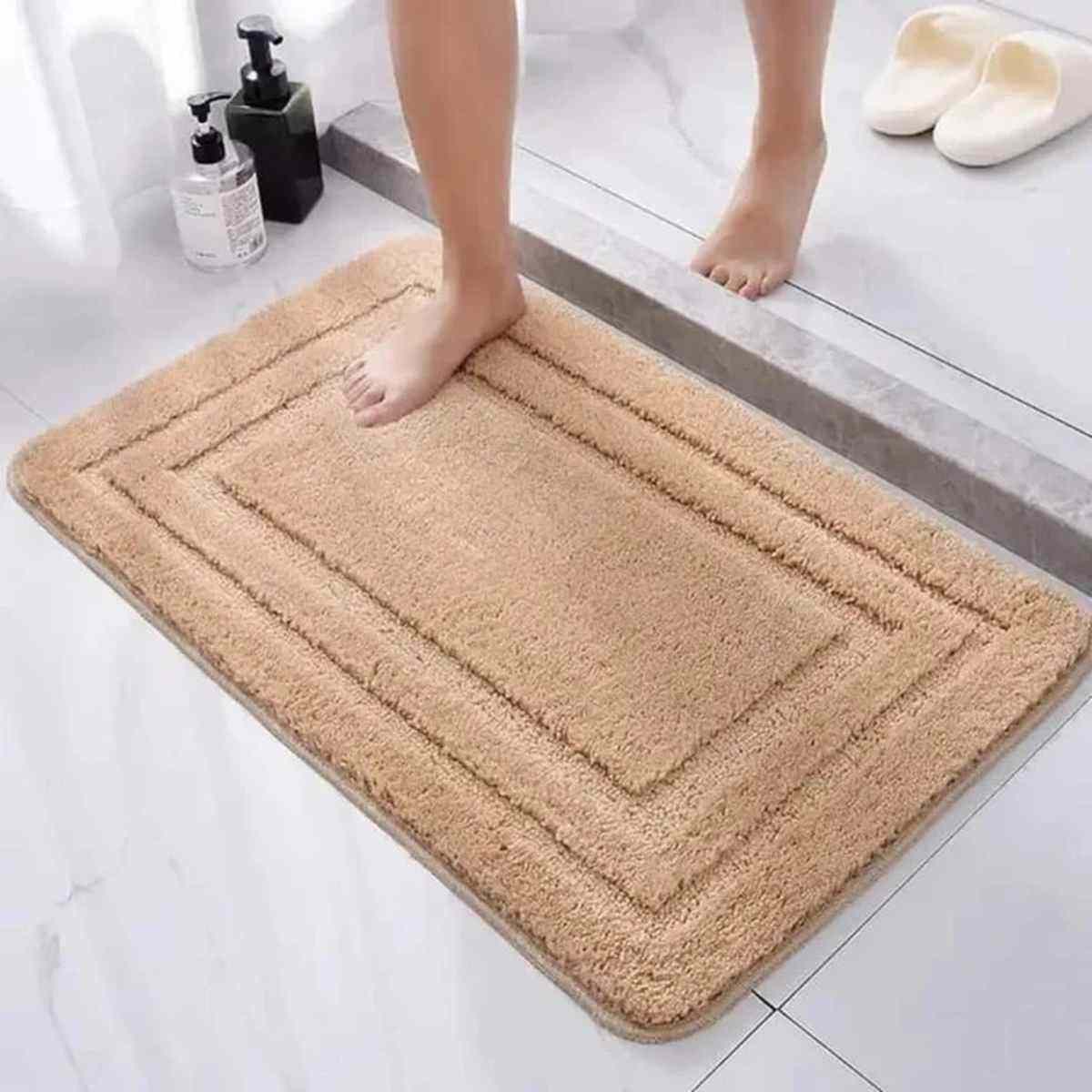 Bathroom Rugs 50X80cm, Non-Slip Doormats Extra Soft and Absorbent Microfiber Bath Mat for Home Floor