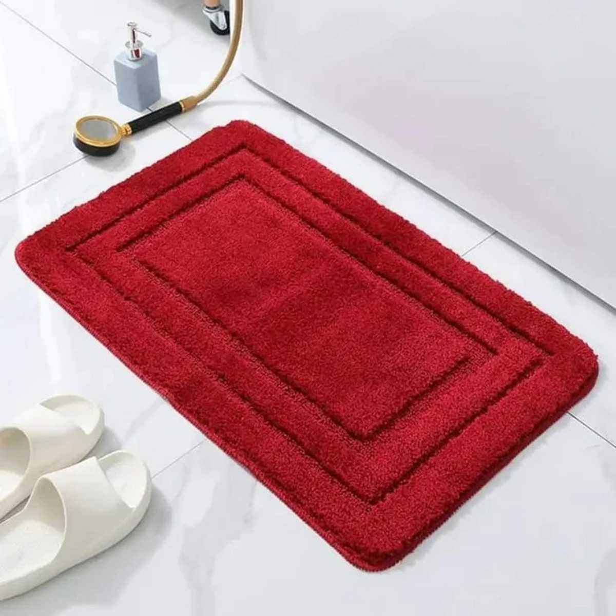 Bathroom Rugs 50X80cm, Non-Slip Doormats Extra Soft and Absorbent Microfiber Bath Mat for Home Floor