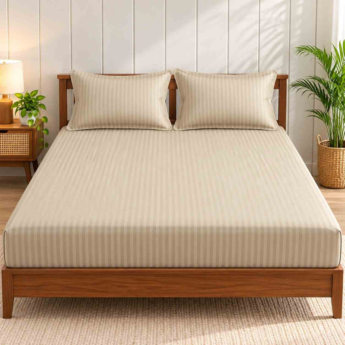 Single Fitted Bed Sheet 120×200 cm with Pillow Cover by Active
