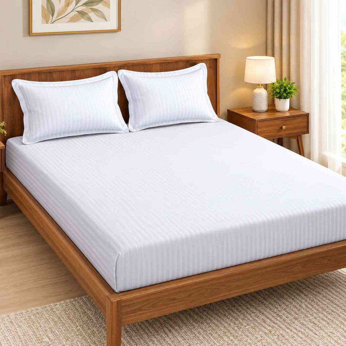 Single Fitted Bed Sheet 120×200 cm with Pillow Cover by Active