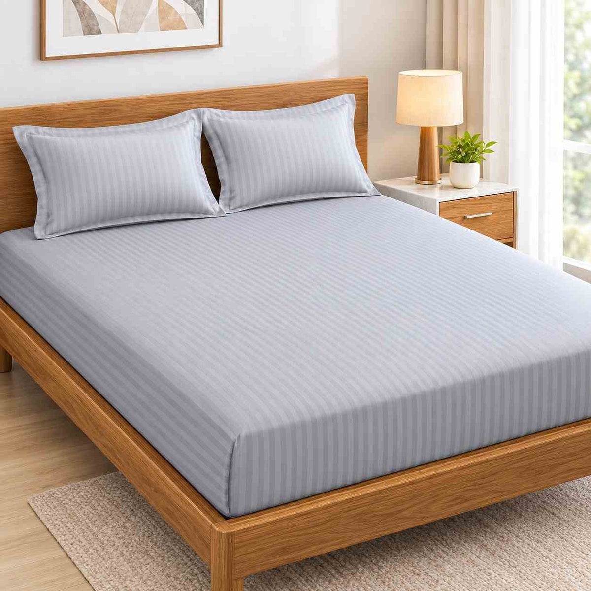 Single Fitted Bed Sheet 120×200 cm with Pillow Cover by Active