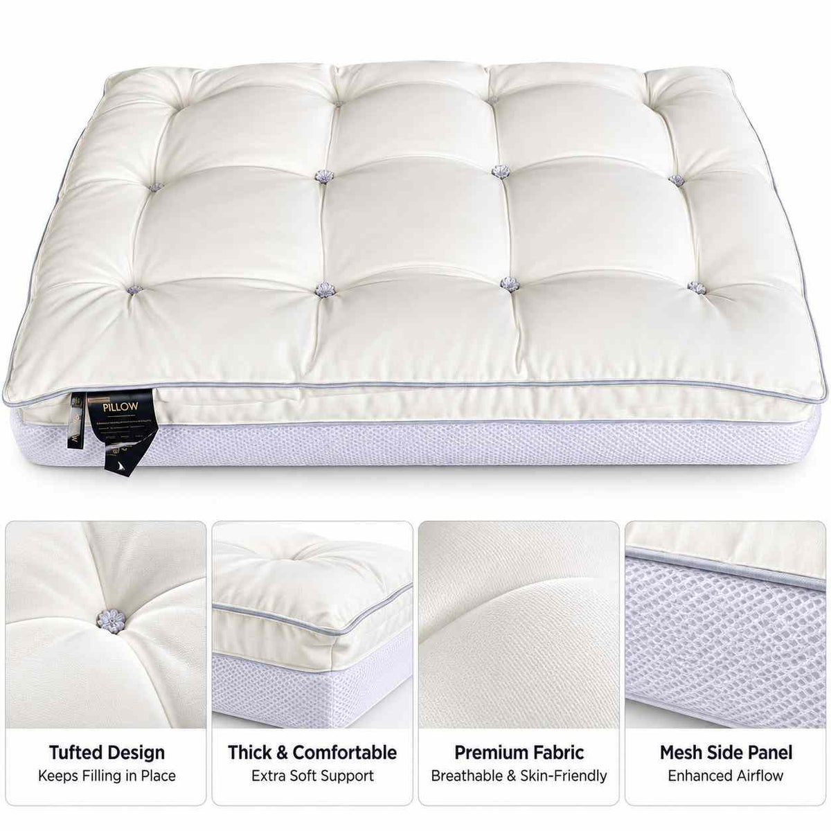 Bed Pillows 1 Pack, Premium Hotel Quality in Soft Pillows