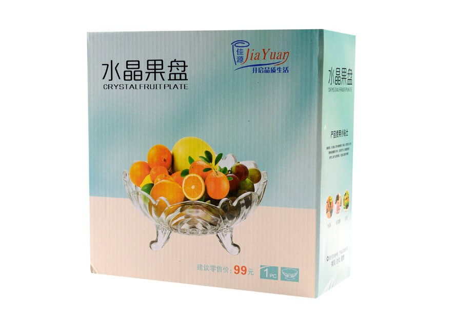 وعاء فواكه زجاجي