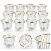 Cawa Coffee Cups with Gold Rim 90ml - 12 Pieces