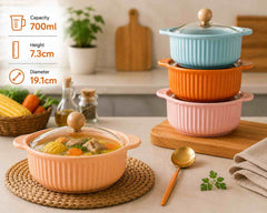 Ceramic Soup Pot with Glass Lid