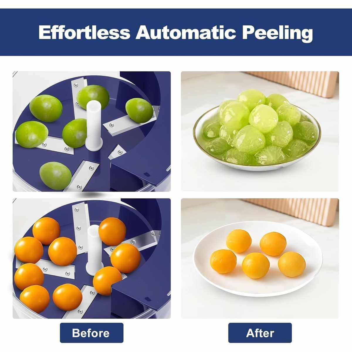Garlic Peeler Automatic Fruit & Vegetable Peeler Machine Fruit Peeler Rechargeable Electric