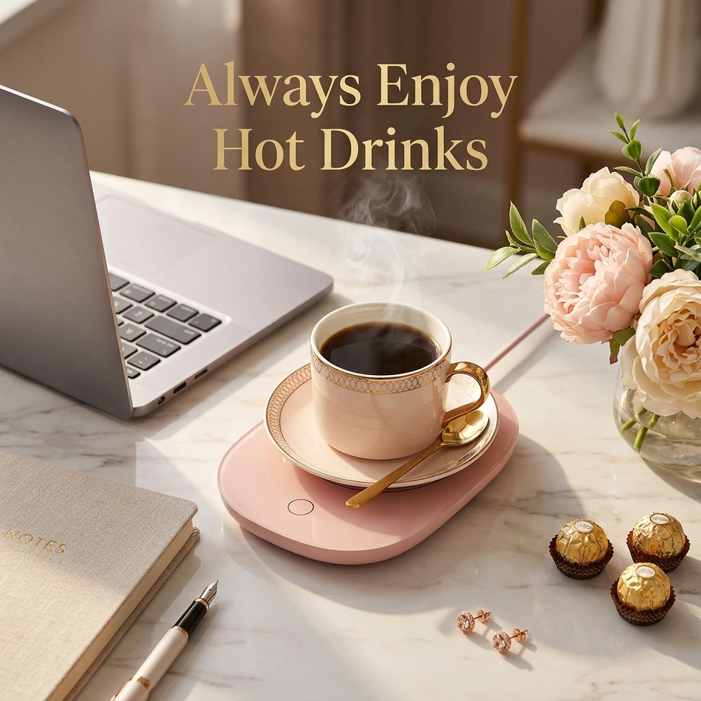 Electric Mug Warmer for Coffee & Tea Desk Pad