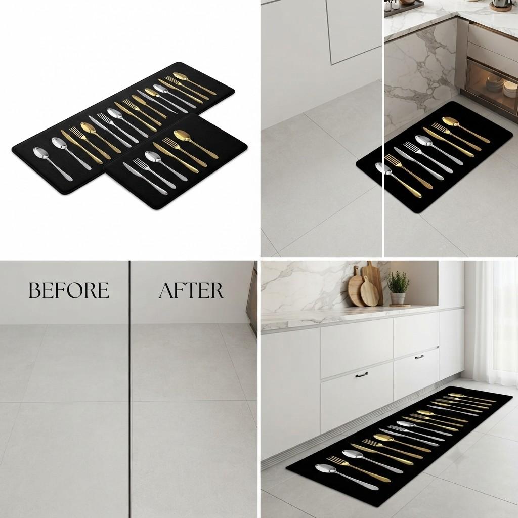 Luxury Non-Slip Kitchen Mat Set
