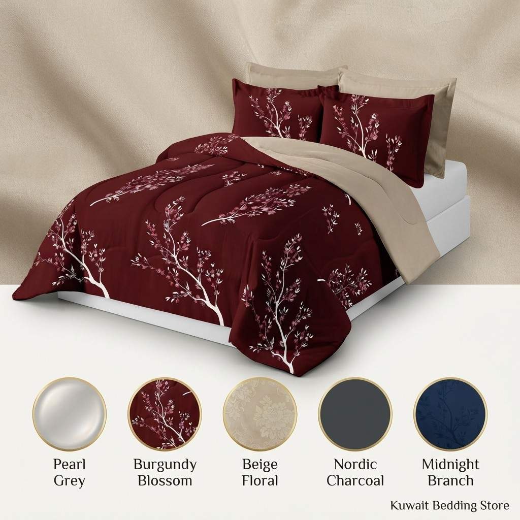 Luxury floral bedding set by arbaana featuring a soft comforter with vibrant floral patterns on a neatly made bed.