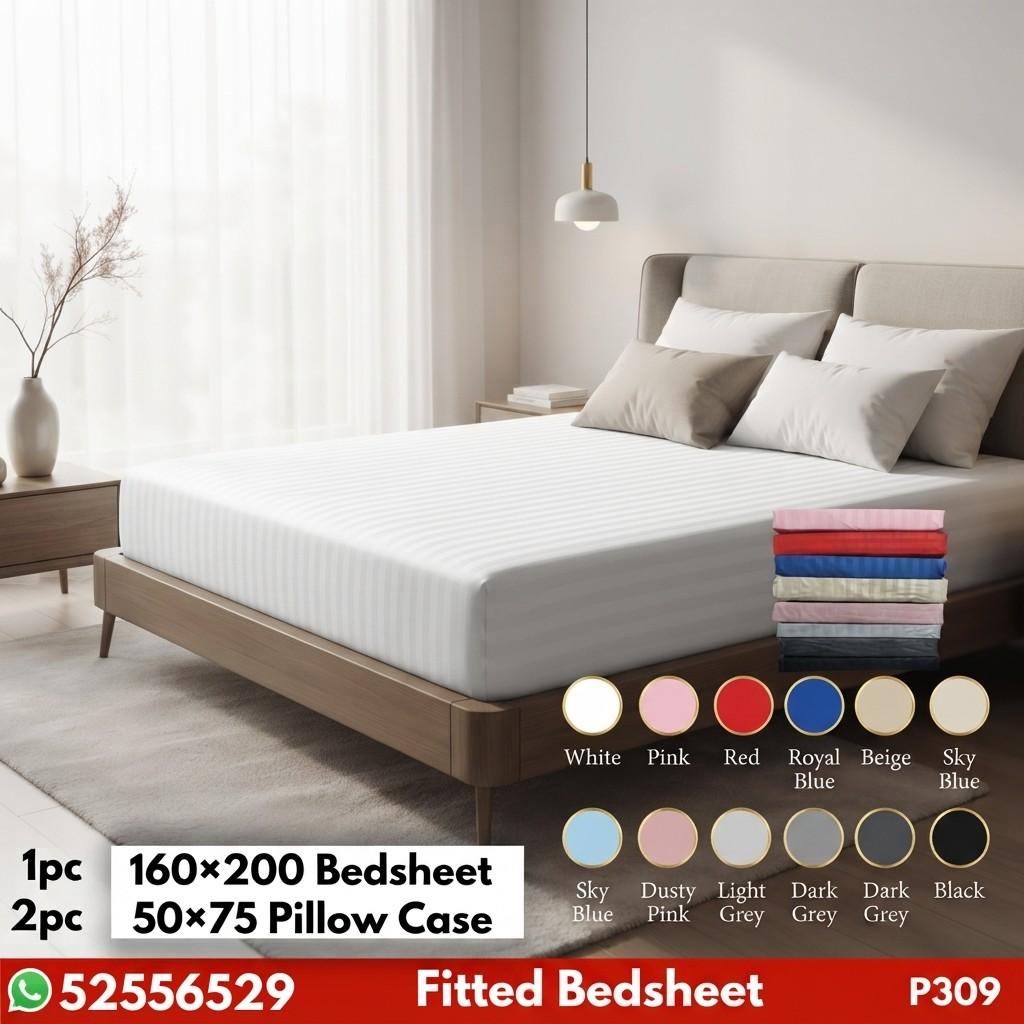 Luxury Fitted Bedsheet Set 160×200cm