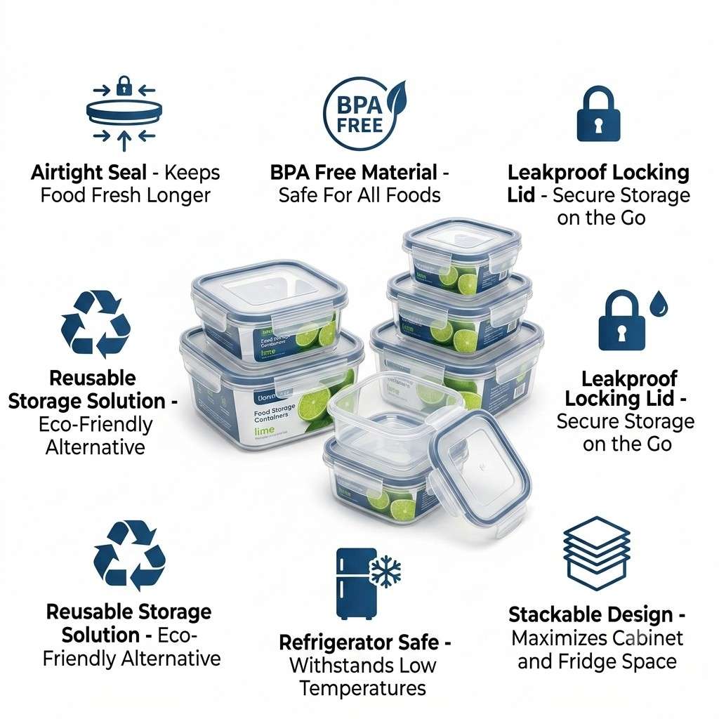 Square/Round Airtight Food Storage Container Set