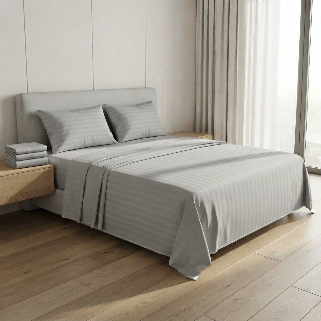 Luxury fitted bedsheet set by Arbaana in 160x200cm, featuring soft, high-quality fabric with a stylish design.