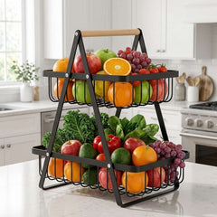 2-Tier Fruit Basket Stand Organizer