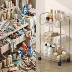 3-Tier Rolling Storage Cart Organizer