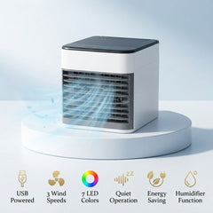 Portable Mini AC Cooler with LED Light