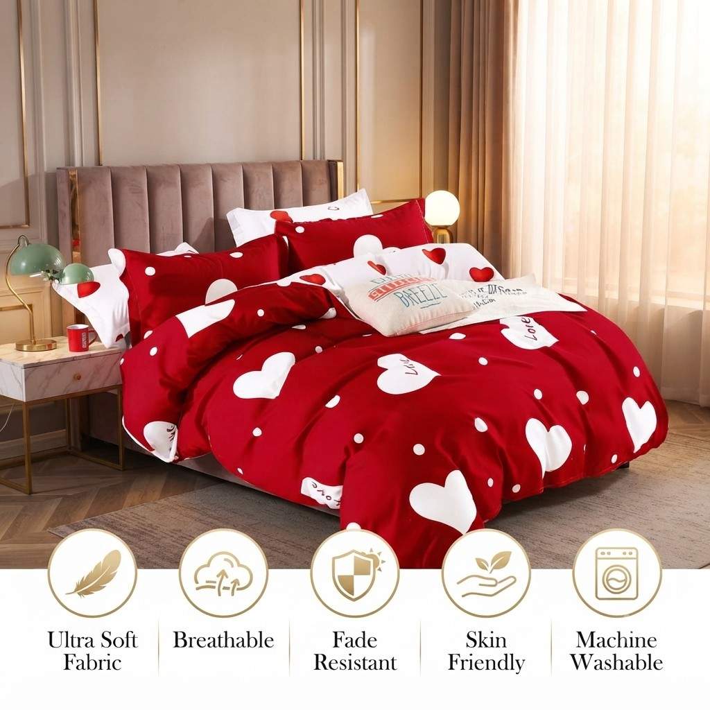 Luxury floral bedding set by arbaana featuring soft, elegant floral patterns on a comfortable bedspread.