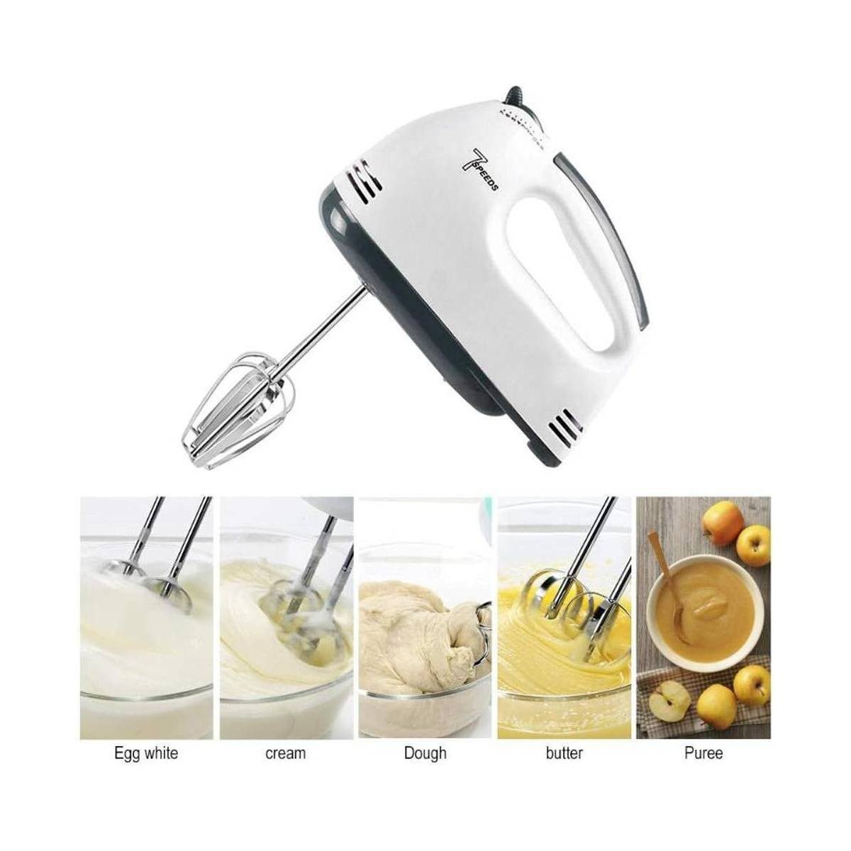 Hand Mixer Electric Lightweight Egg Beater, Handheld Food and Cake Mixer