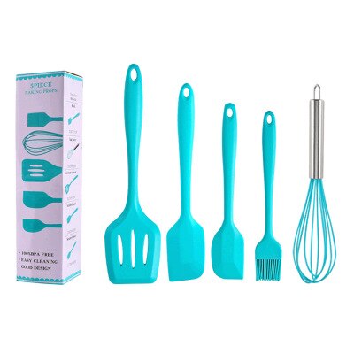 5 Pc Kitchen Silicon Spoon Set