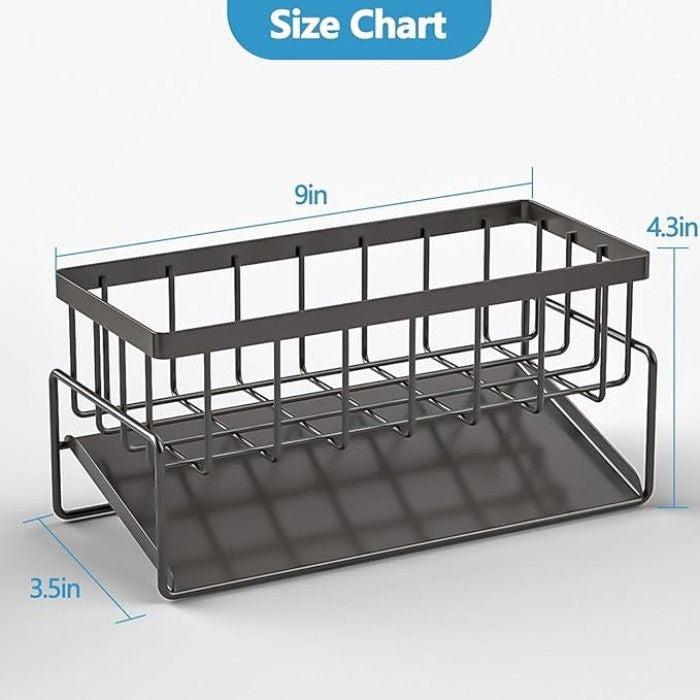 Kitchen Sink Organizer Rack with Drain Tray