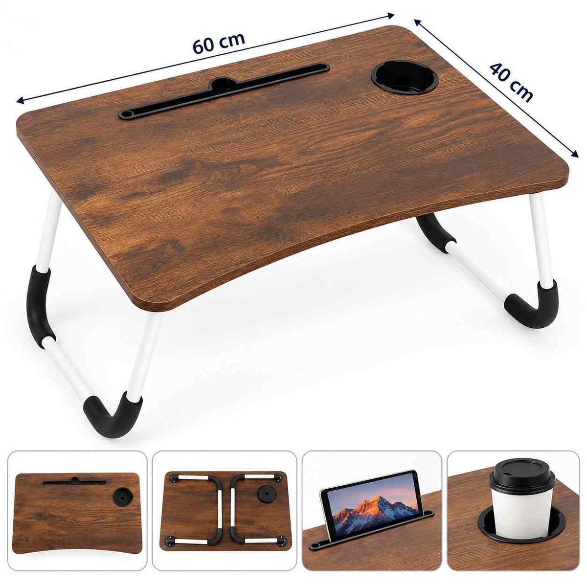 Laptop Table with Cup Holder 40X60CM