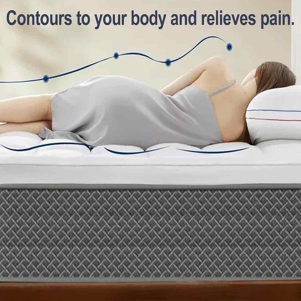 MTRESS Comfortable Hotel Mattress Topper with Flexible Strap