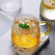 KELVEE Hammered Borosilicate Glass Mug 410ml