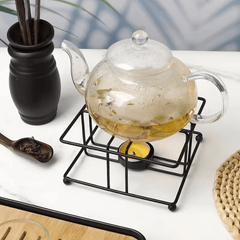 Metal Tea Coffee Heater Stand Warmer Rack Kitchen Holder