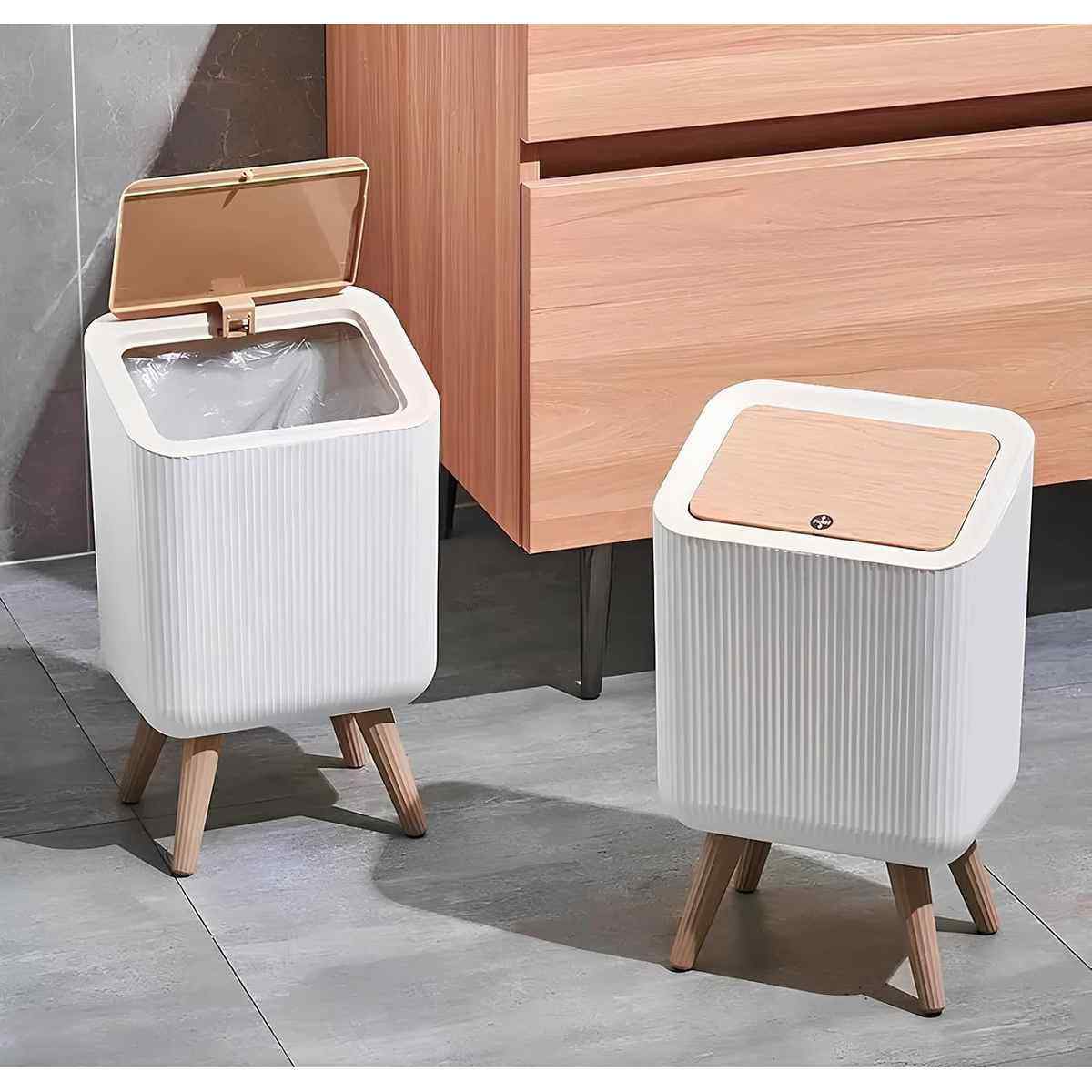 Multipurpose Waste Bin with Lid for Living Room