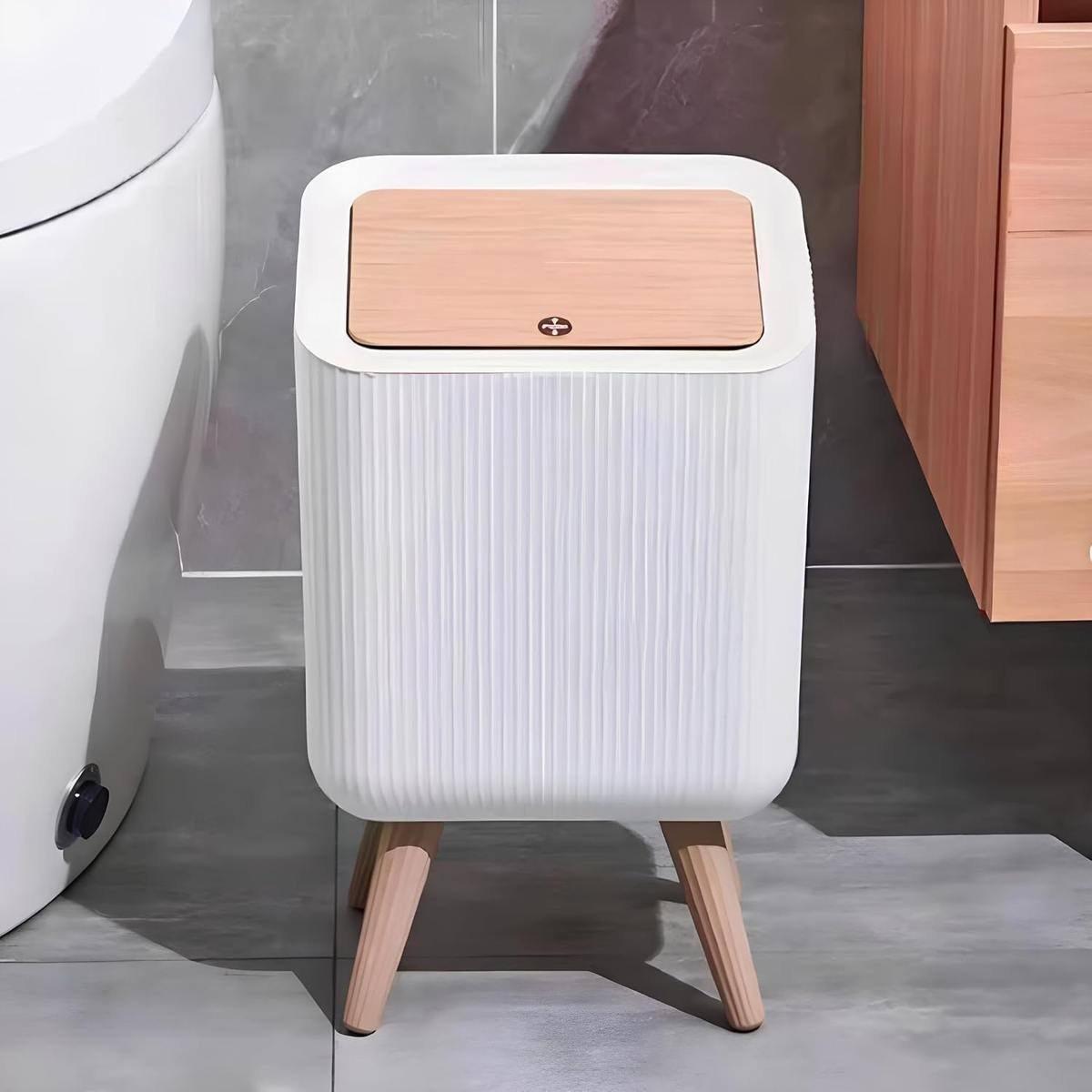 Multipurpose Waste Bin with Lid for Living Room