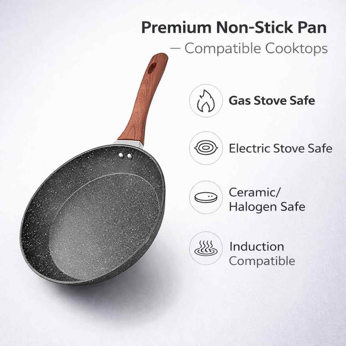 Non Stick Chef's Pan Marble Wok – 26cm