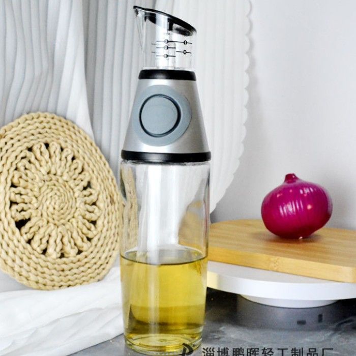 Press & Measure Oil Dispenser | Non-Drip Glass