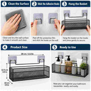 Organizer Wall Basket Shelf Hanging to Household Tools