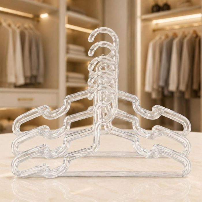 Pack of 5 Pcs Ultra-Thin Acrylic Clothes Hangers with Swivel Hooks