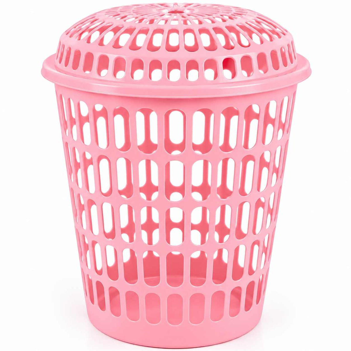 Plastic Laundry Basket with Lid 60cm x 40