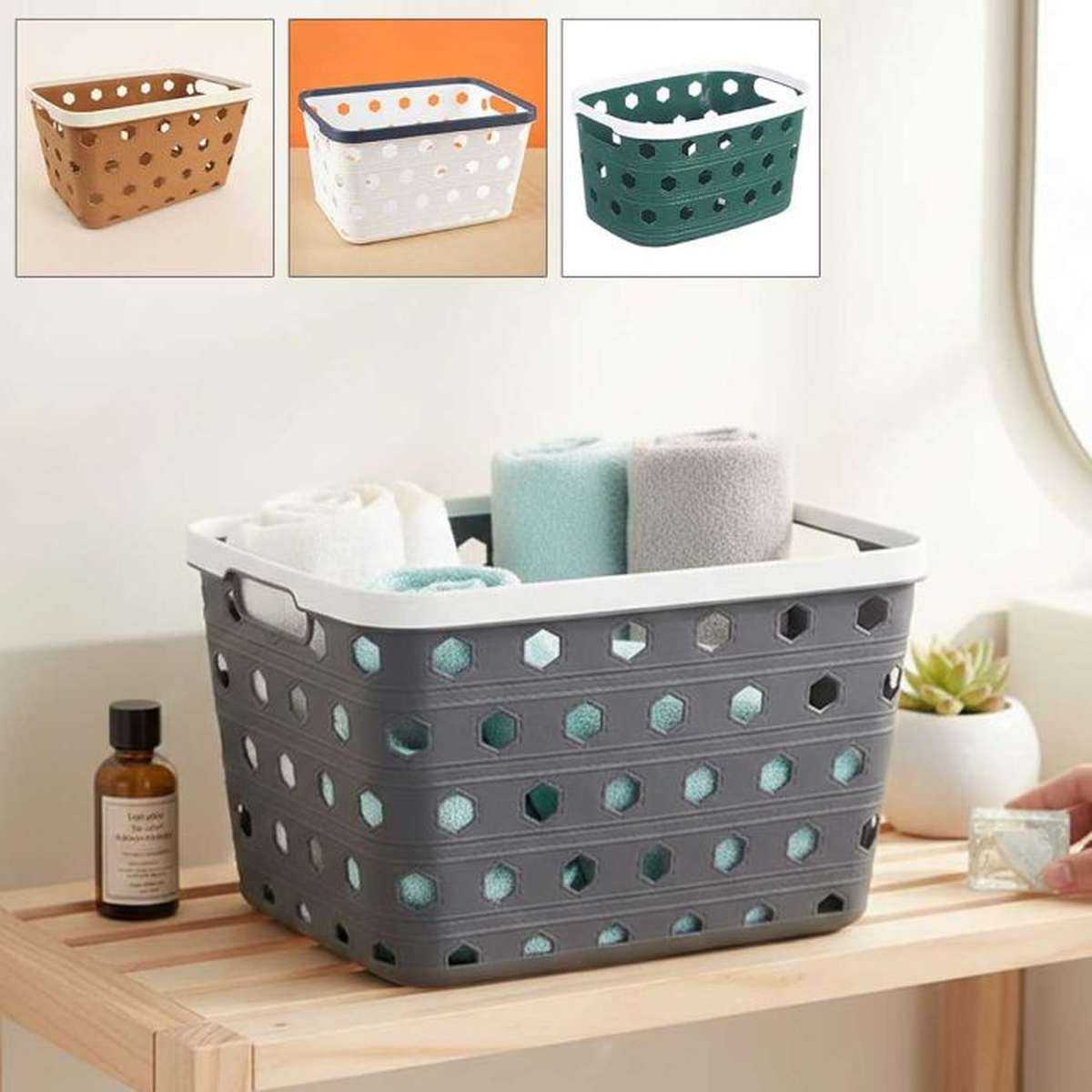 Plastic Storage Basket with Handles