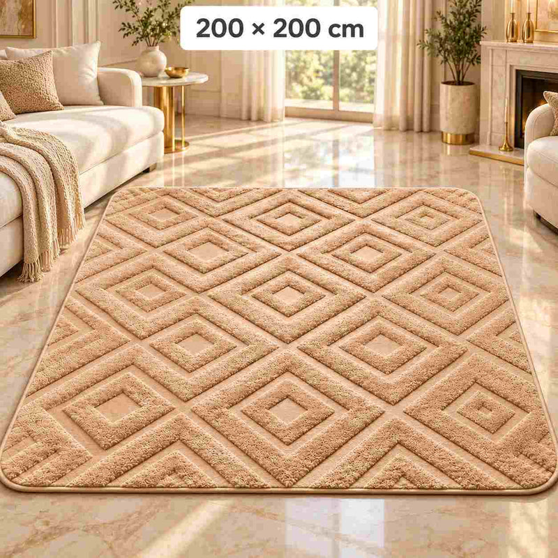 Geometric Area Rug | Soft Plush Living Room Carpet