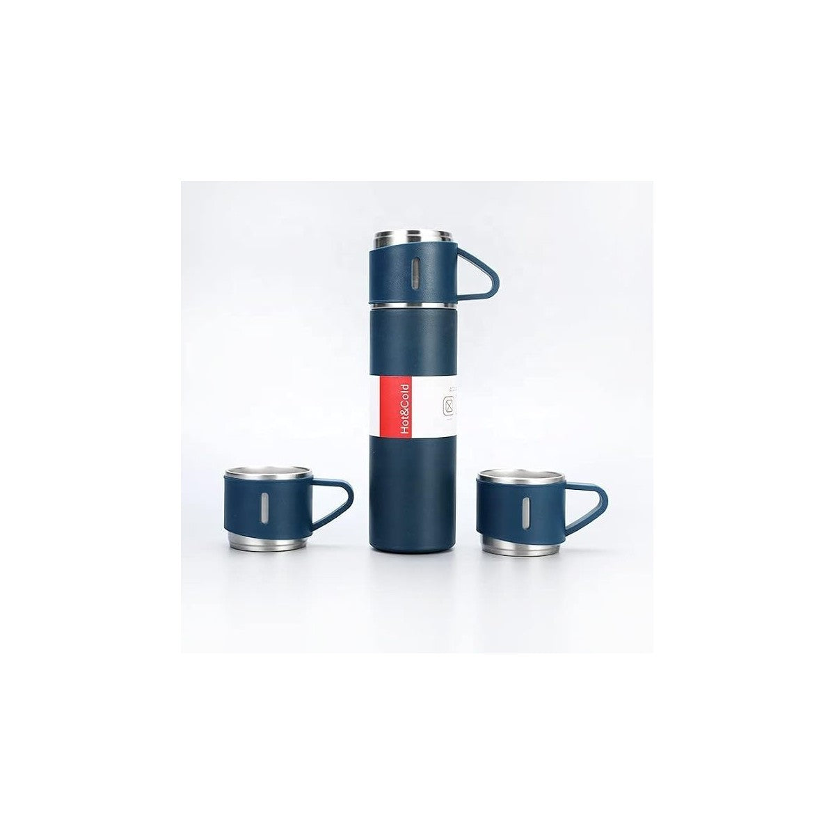Premium Insulated Bottle With Matching Cups 500ml Vacuum Flask Gift Set