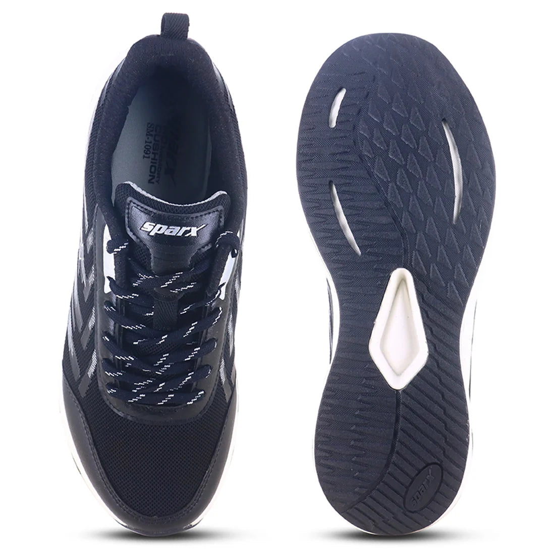 Sparx Men's Active Wear Running Shoes Black White