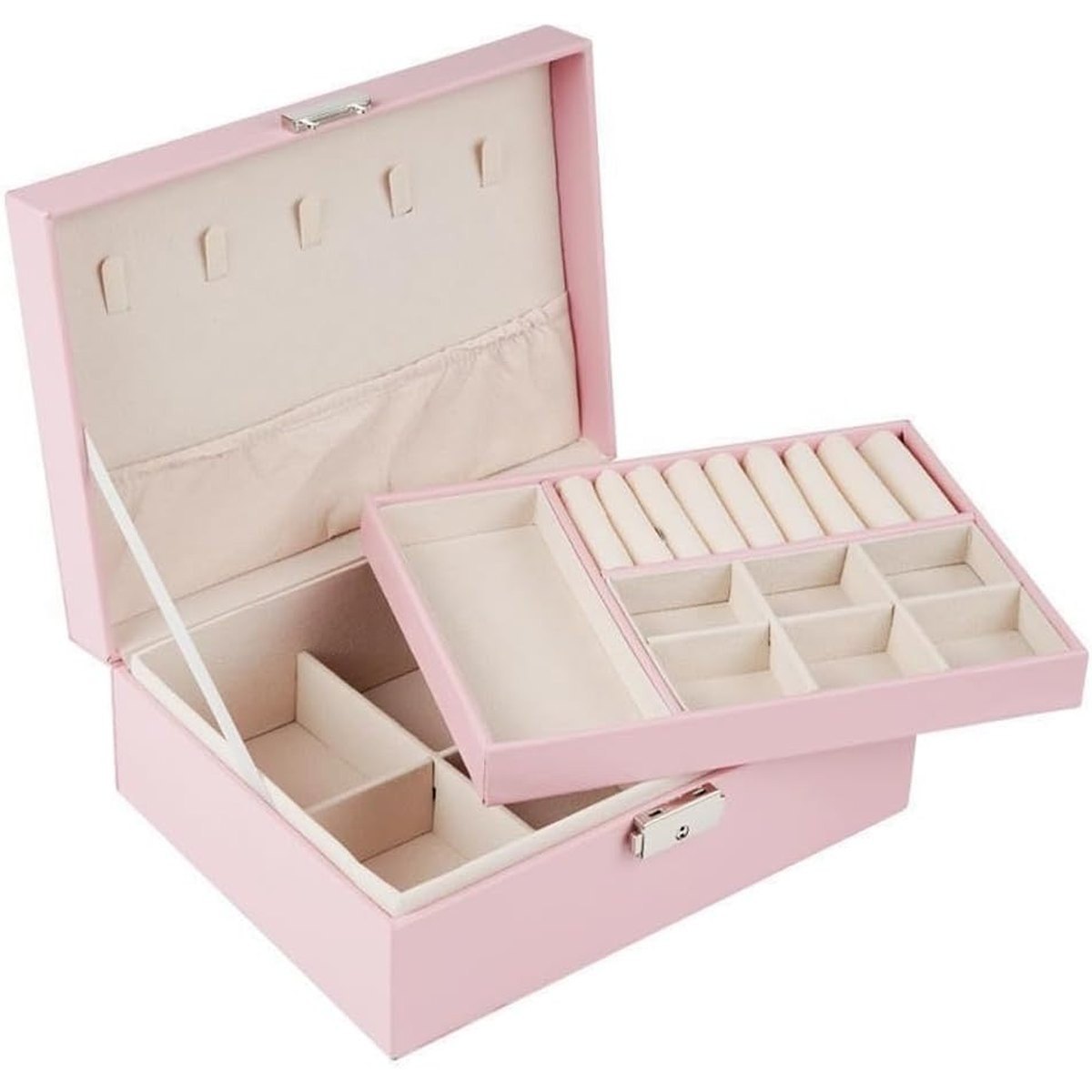 Shining Diva Fashion Jewellery Organisers Box Double