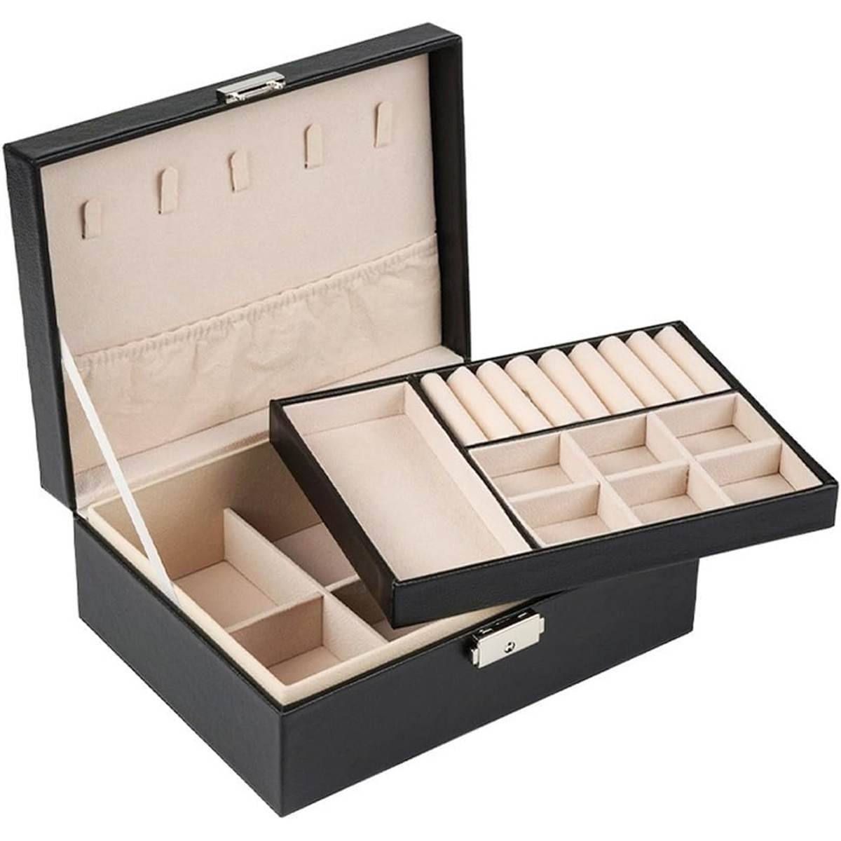 Shining Diva Fashion Jewellery Organisers Box Double