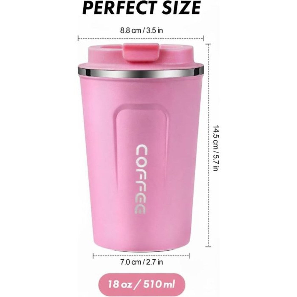 Stainless Steel Insulated Tumbler with Leak-Proof Lid 510 ml
