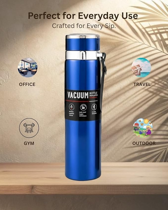 Stainless Steel Portable Thermos Flask Travel 1 Ltr