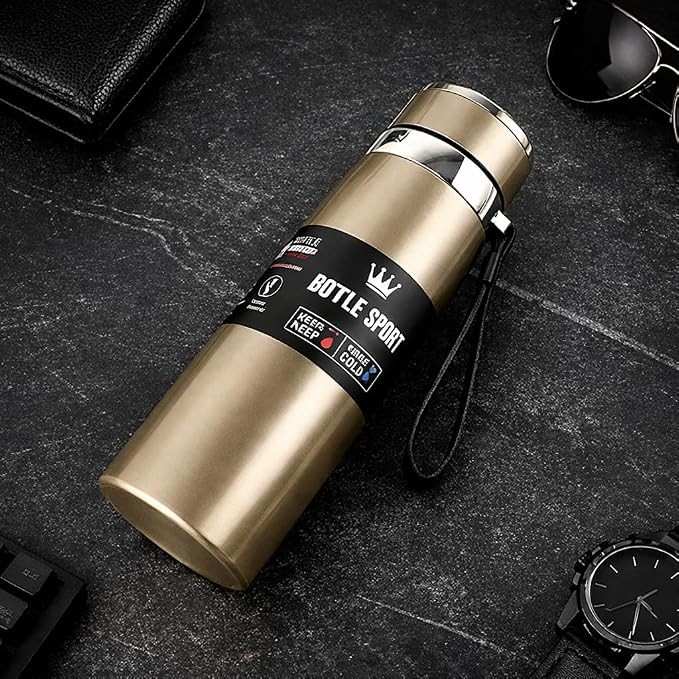 Stainless Steel Portable Thermos Flask Travel 1 Ltr