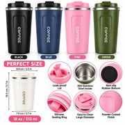 Stainless Steel Insulated Tumbler with Leak-Proof Lid 510 ml