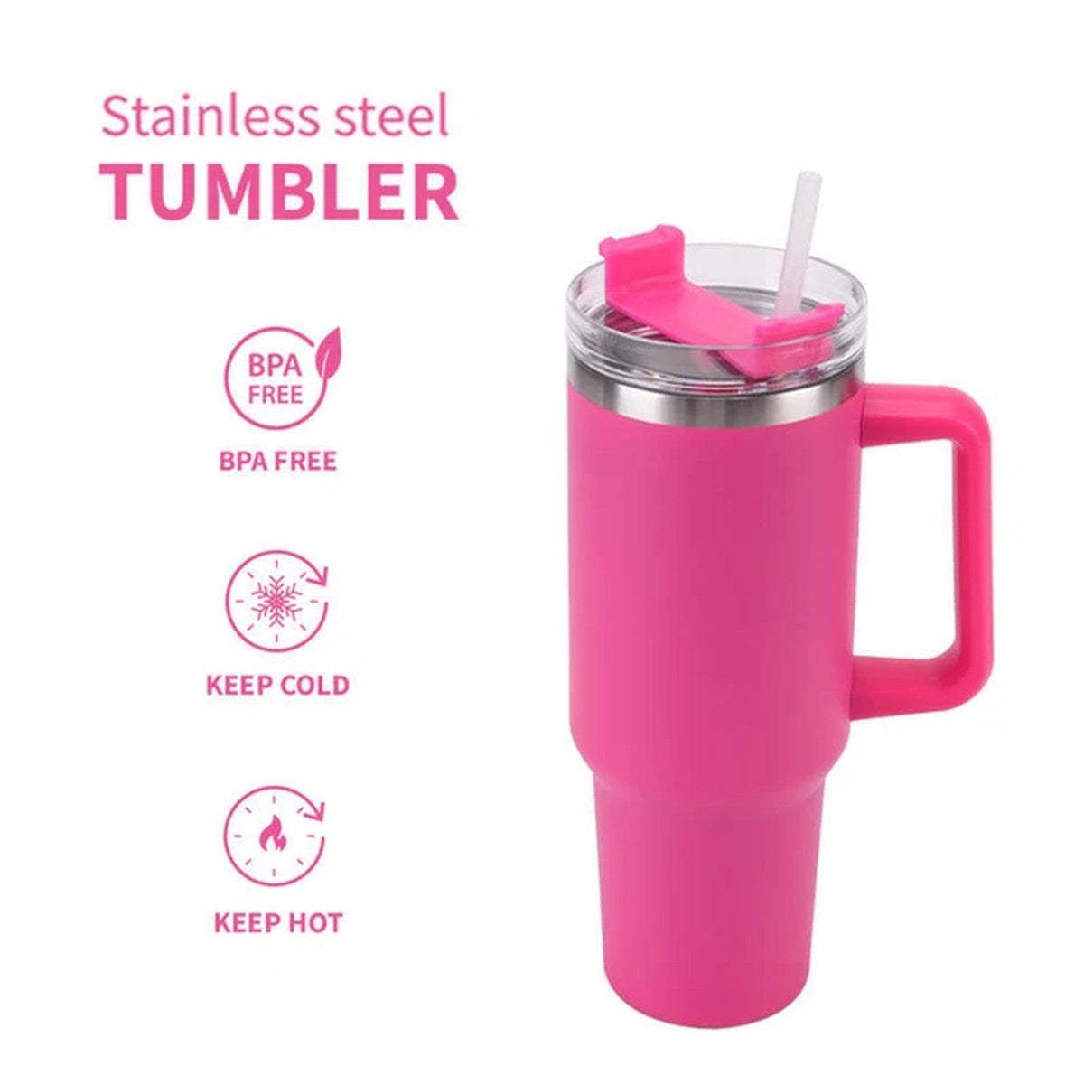 Thermal Mug with Straw and Black Airtight Lid - 1200ml