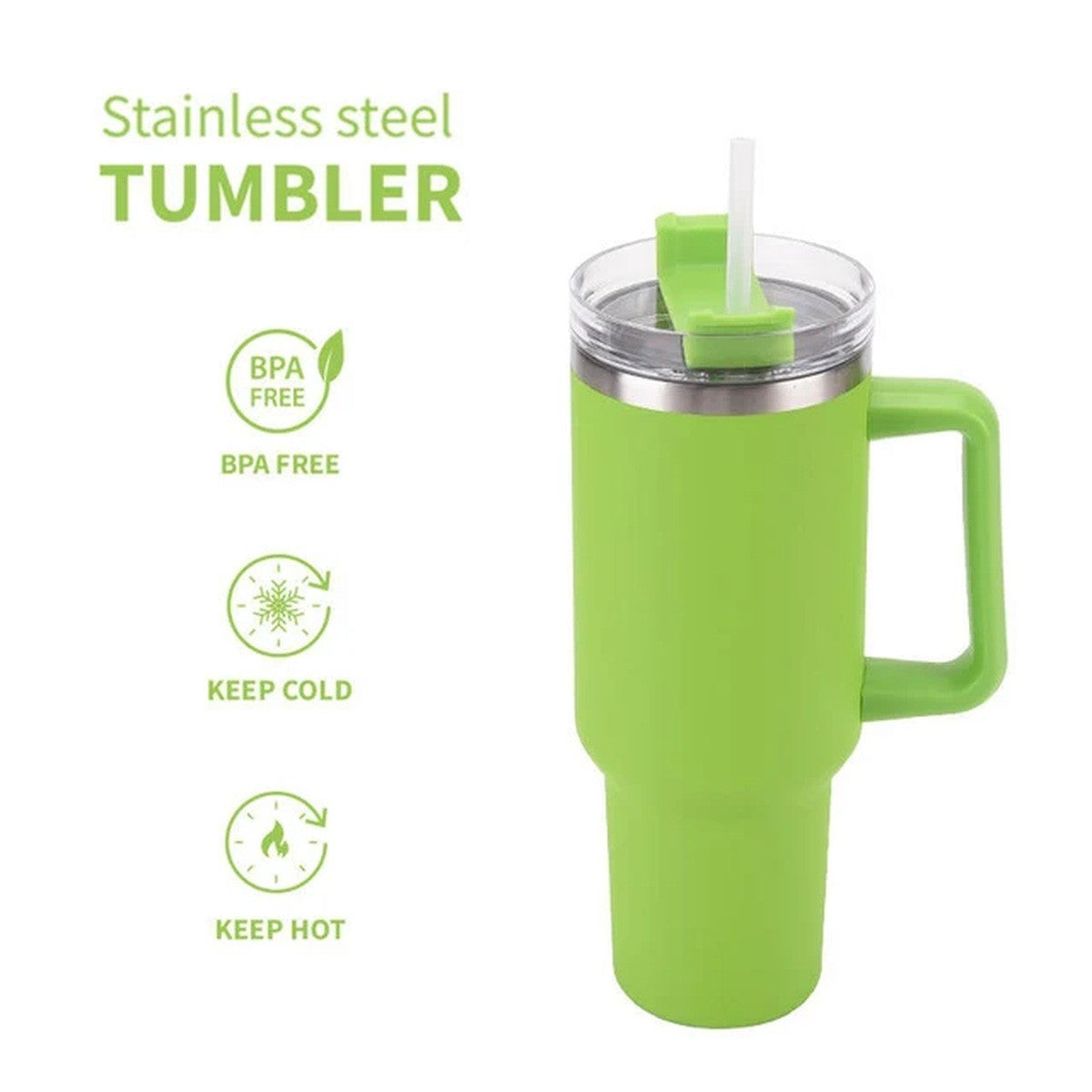 Thermal Mug with Straw and Black Airtight Lid - 1200ml